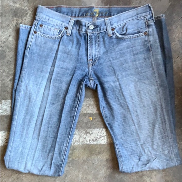 7 For All Mankind Bootcut Jeans Size 28 light wash - Picture 5 of 10